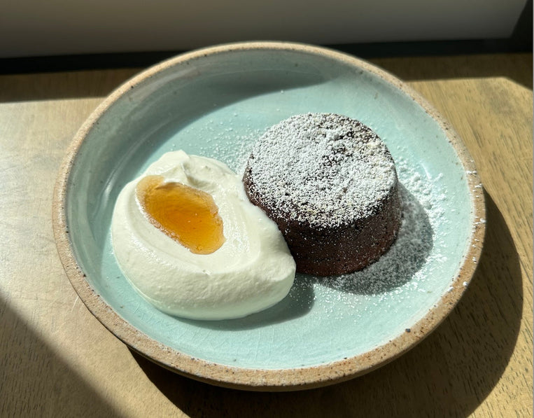 chili-crunch-lava-cakes-with-sesame-whipped-cream