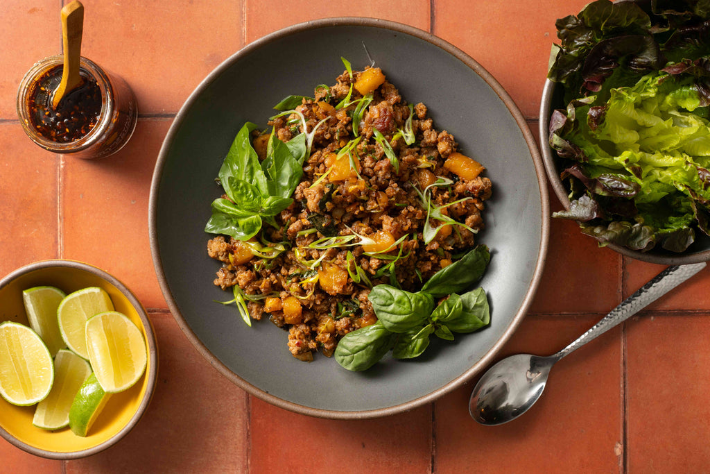 Hot Honey Pork & Pineapple Lettuce Wraps – Momofuku Goods