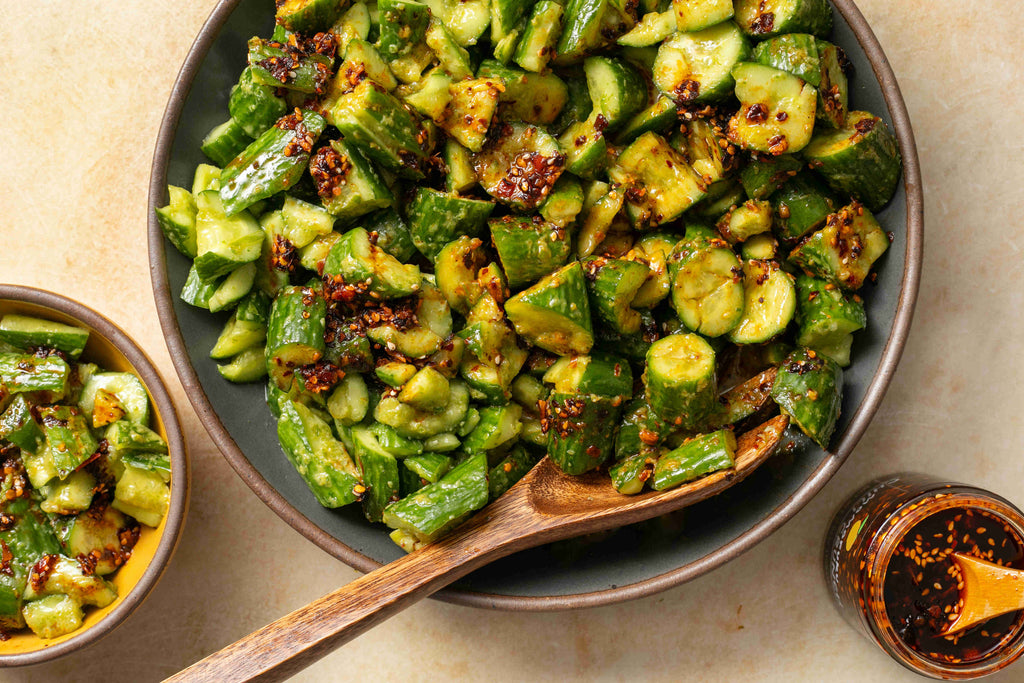 Smashed Chili Crunch Cucumber Salad – Momofuku Goods