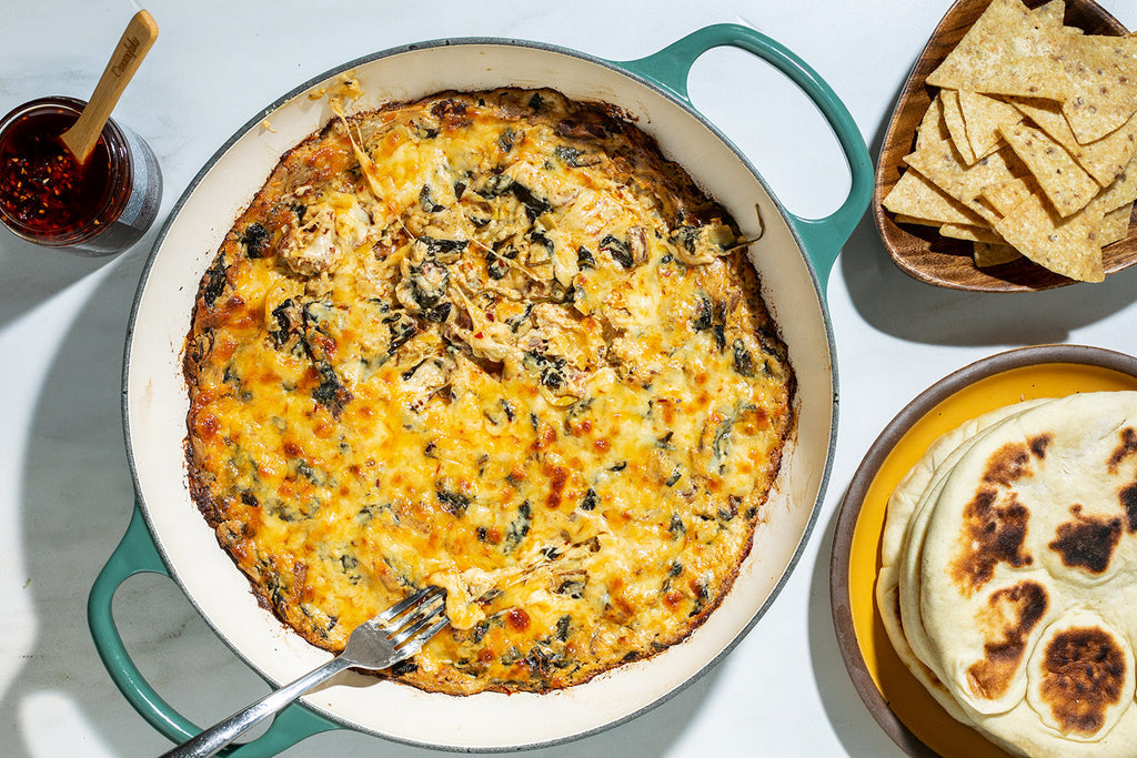 Black Truffle Chili Crunch Spinach & Artichoke Dip – Momofuku Goods