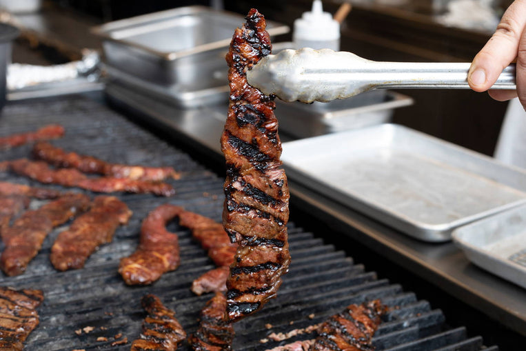 Grilled meat with Korean soy BBQ marinade