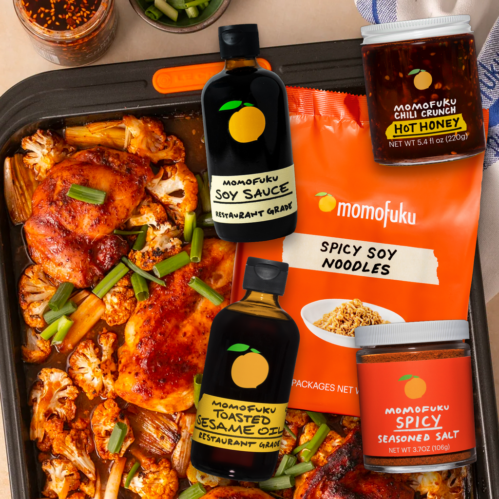 Recipe Pack: Sheet Pan Spicy Chicken & Cauliflower Noodle Bowls – Momofuku Goods