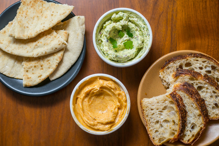 Savory Garlic Butter and Spicy Honey Butter