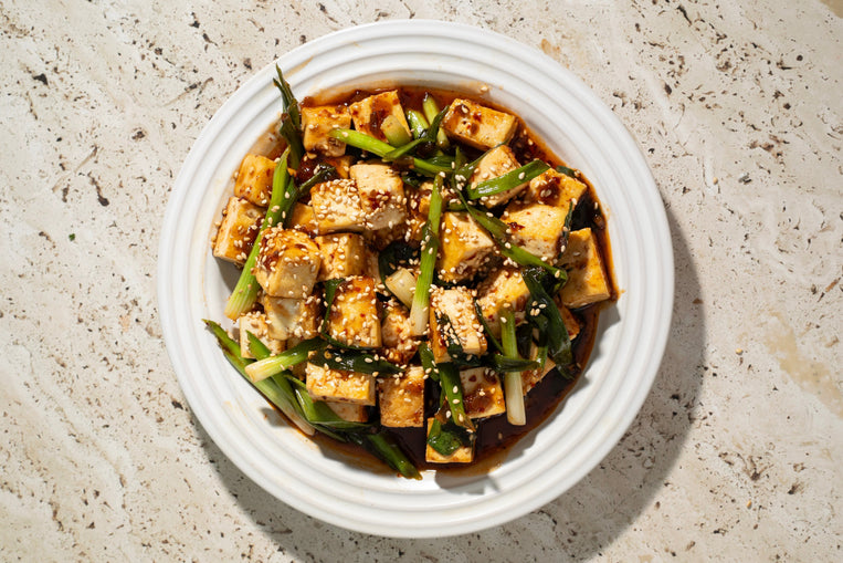 Sweet & Sour Tofu with Seared Scallions