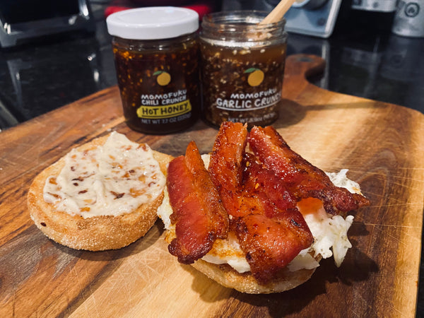 20-Minute Hot Honey Breakfast Sando with Garlic Aioli