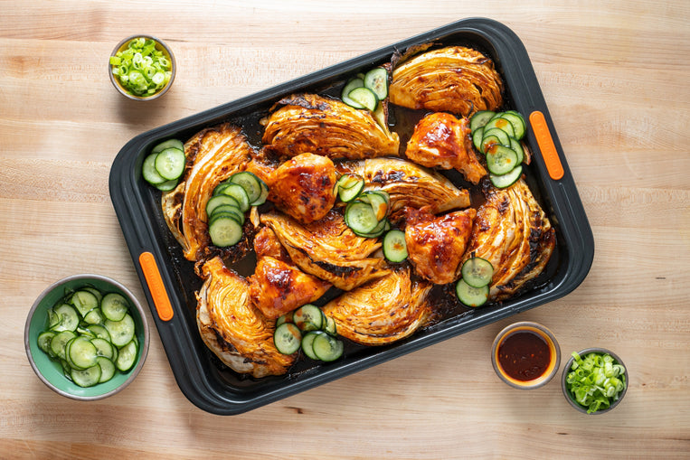 sheet-pan-sweet-and-spicy-chicken-with-charred-cabbage