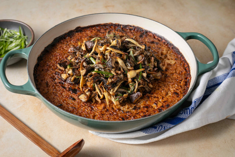 miso-mushroom-crispy-rice