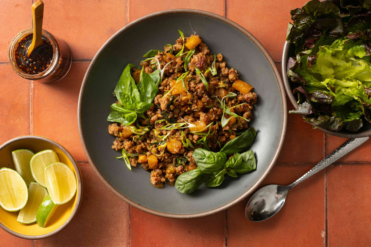 hot-honey-pork-pineapple-lettuce-wraps