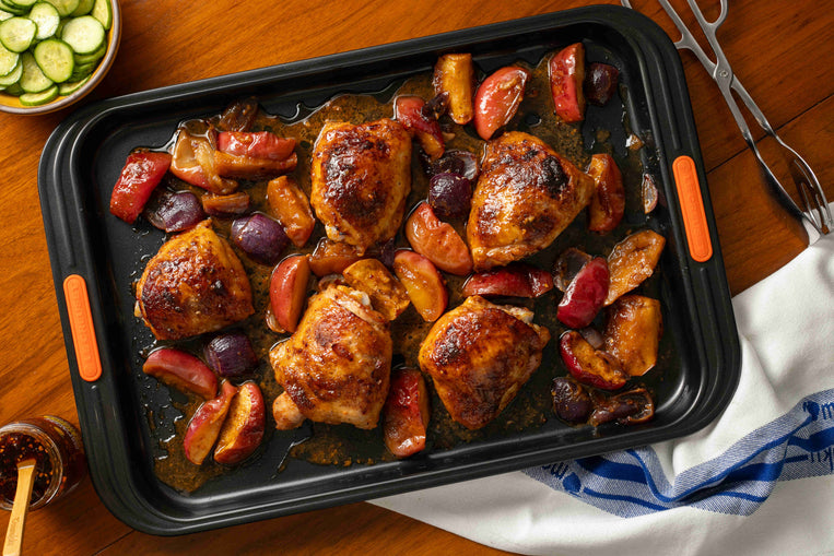 sheet-pan-roasted-chicken-with-hot-honey-spiced-apples