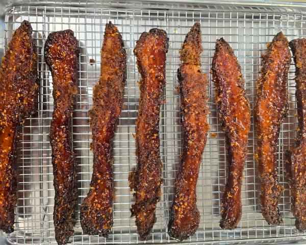 Billionaire’s Bacon With Chili Crunch Maple Glaze