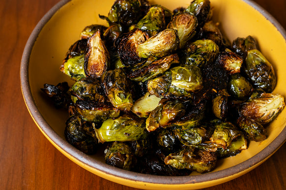 Roasted Brussels Sprouts with Rice Vinegar Dressing