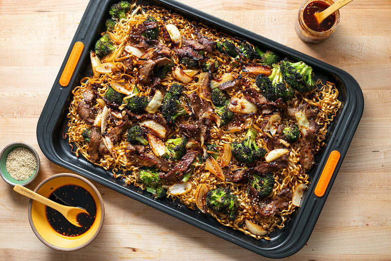 sheet-pan-beef-broccoli-with-crispy-momofuku-noodles