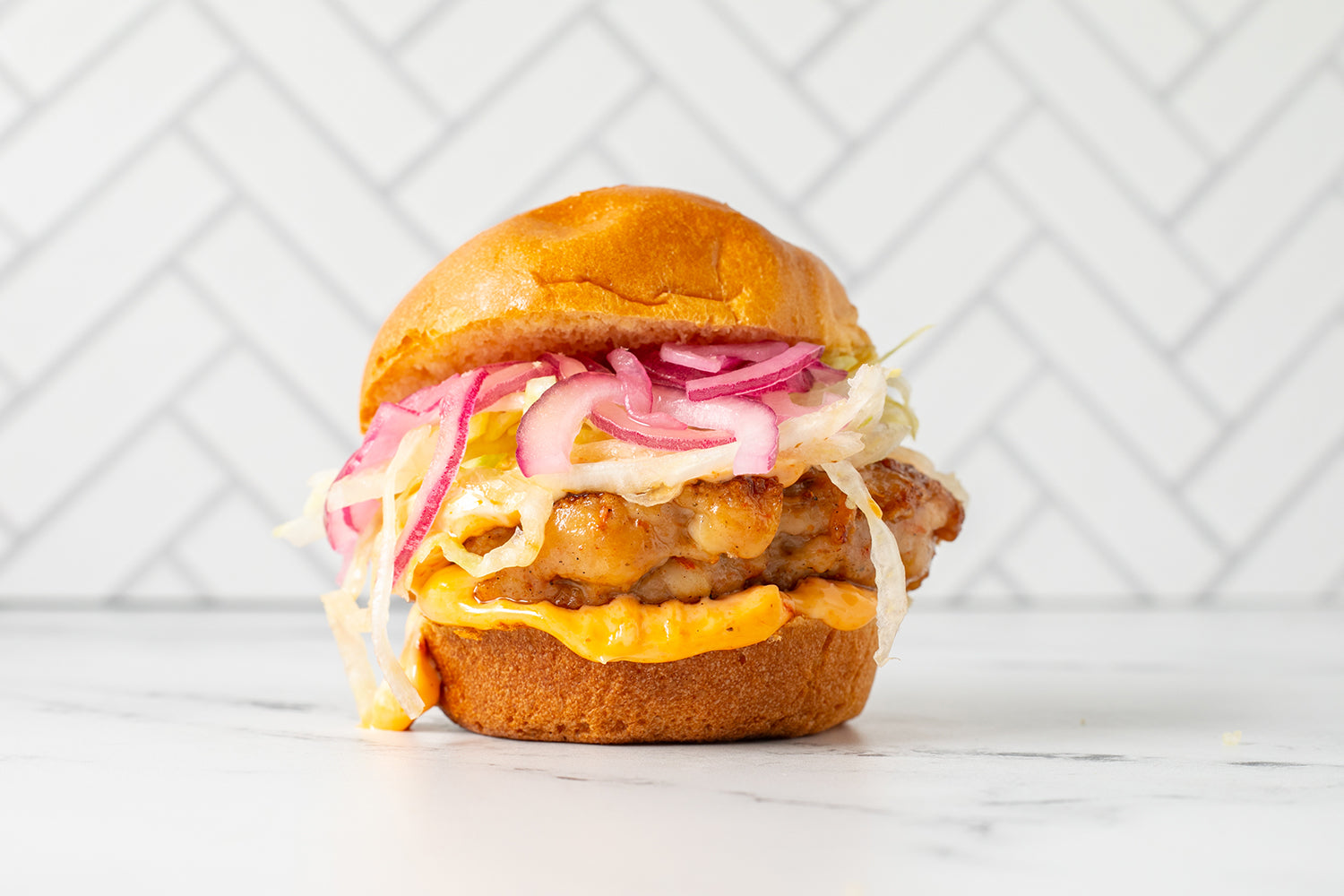 Seared Shrimp Burgers with Chili Crunch Mayo – Momofuku Goods