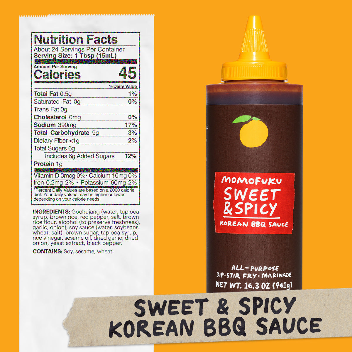Nutrition Facts for Sweet & Spic Korean BBQ Sauce