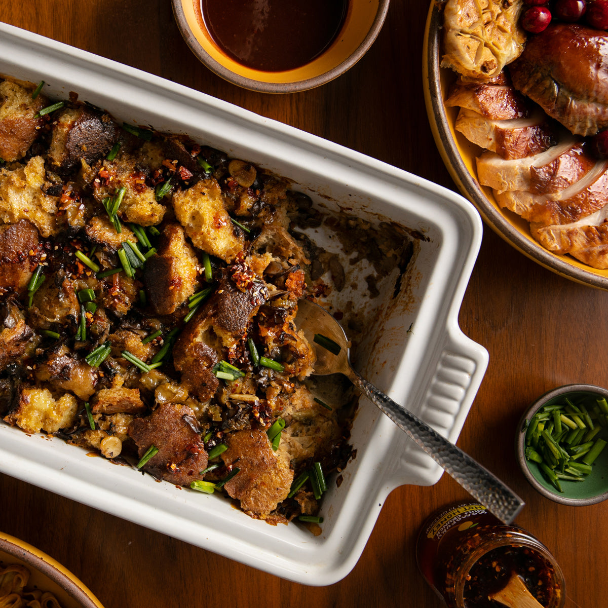 Black truffle chili crunch stuffing