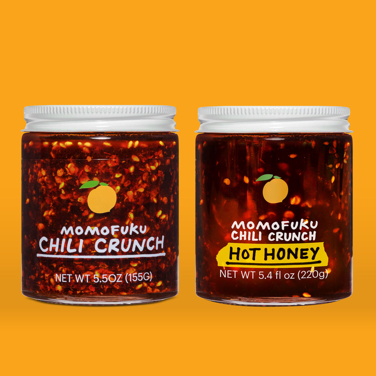 Original and hot honey chili crunch