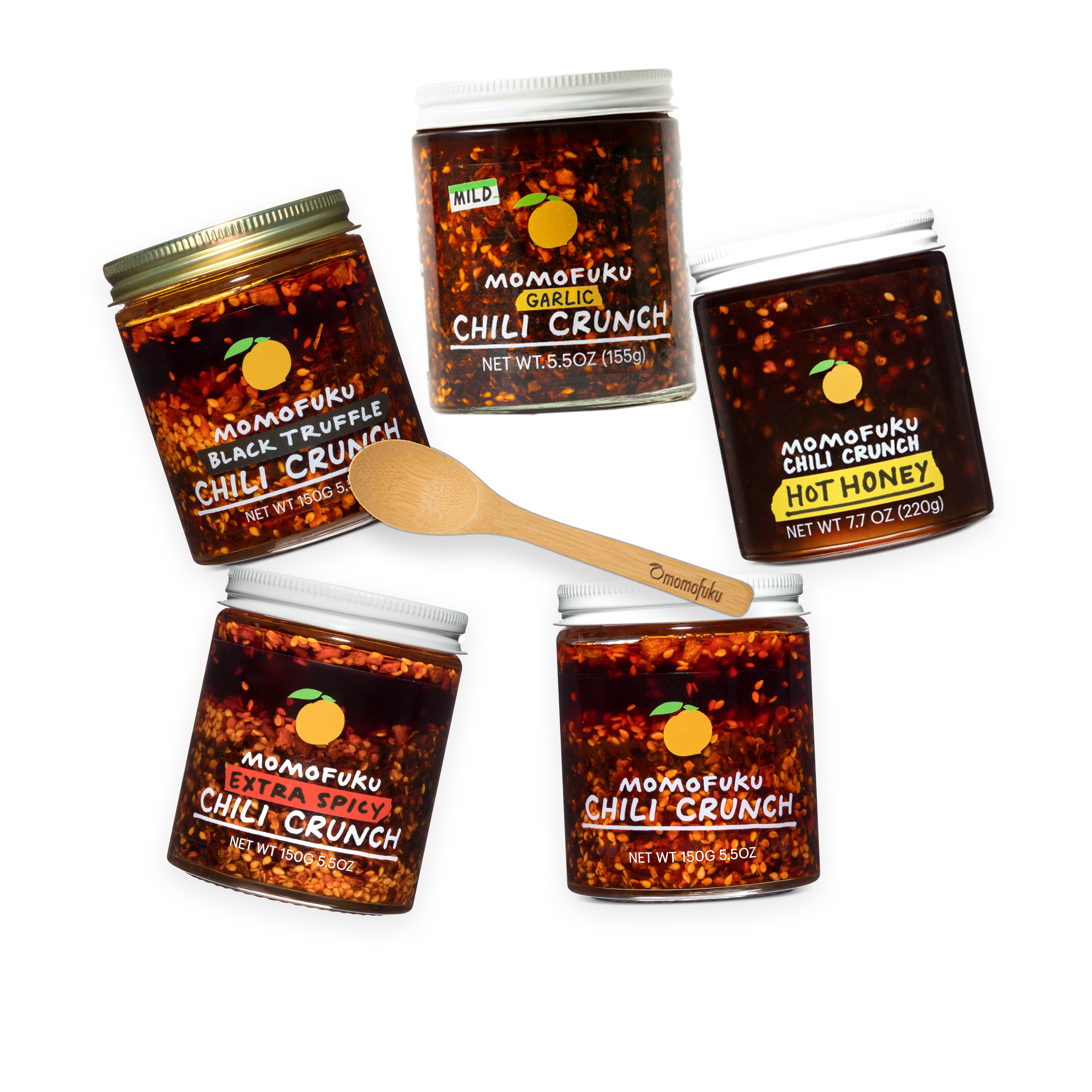 all flavors of momofuku chili crunch