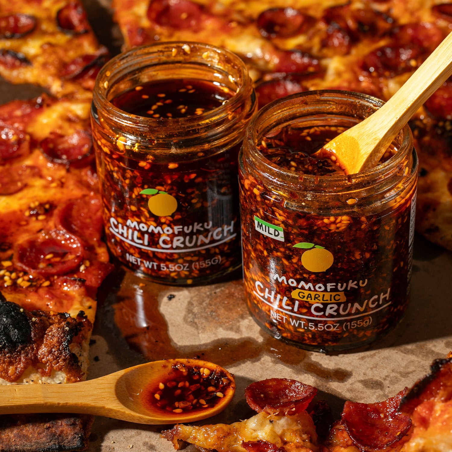 original and mild garlic chili crunch