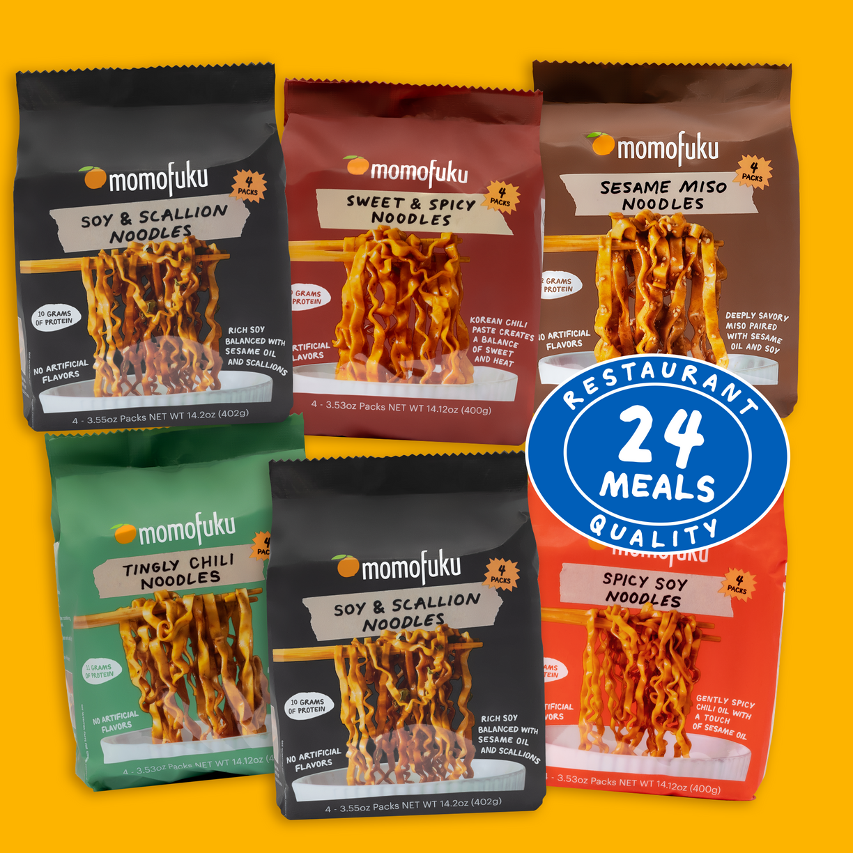 6 noodle variety packs