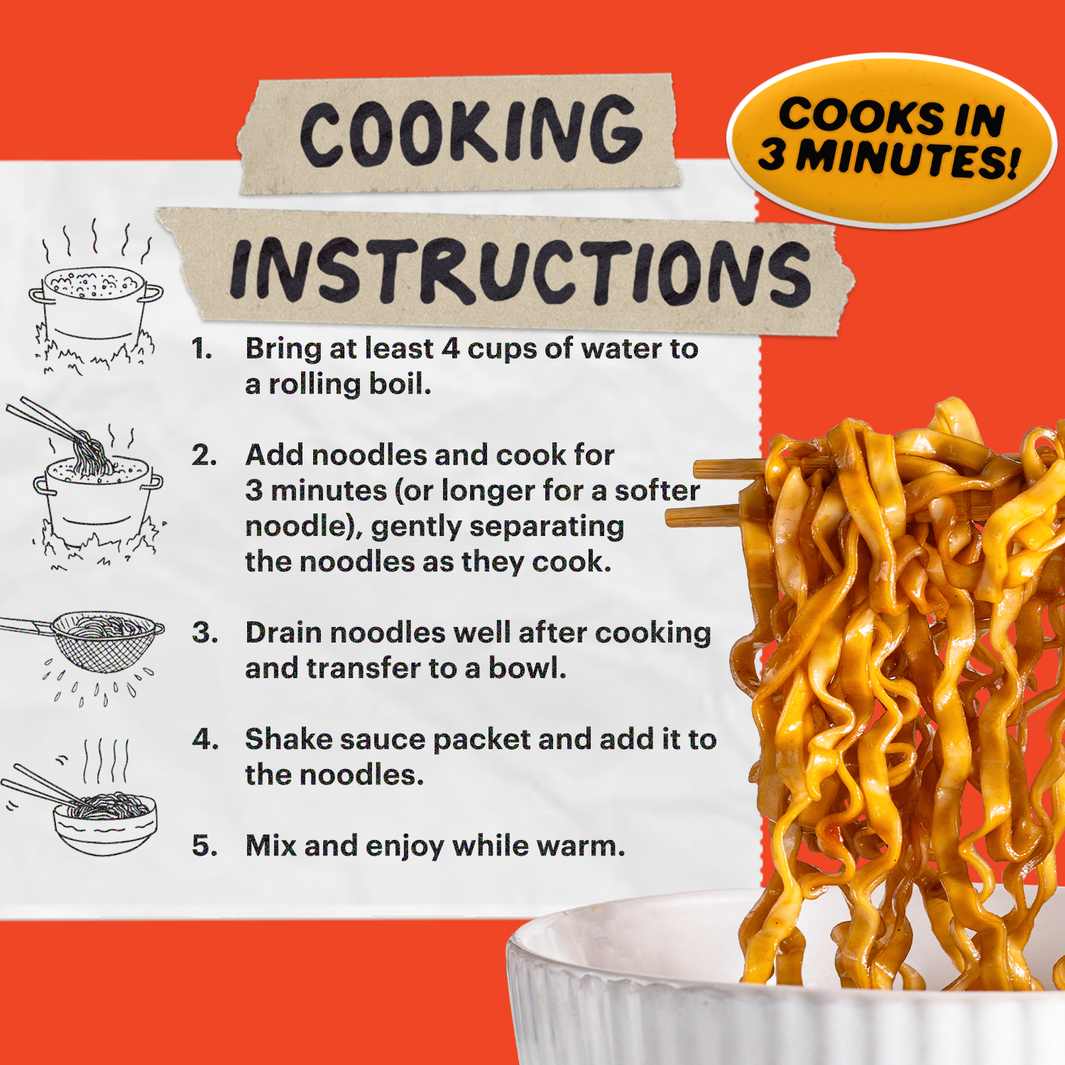 spicy soy noodle cooking instructions