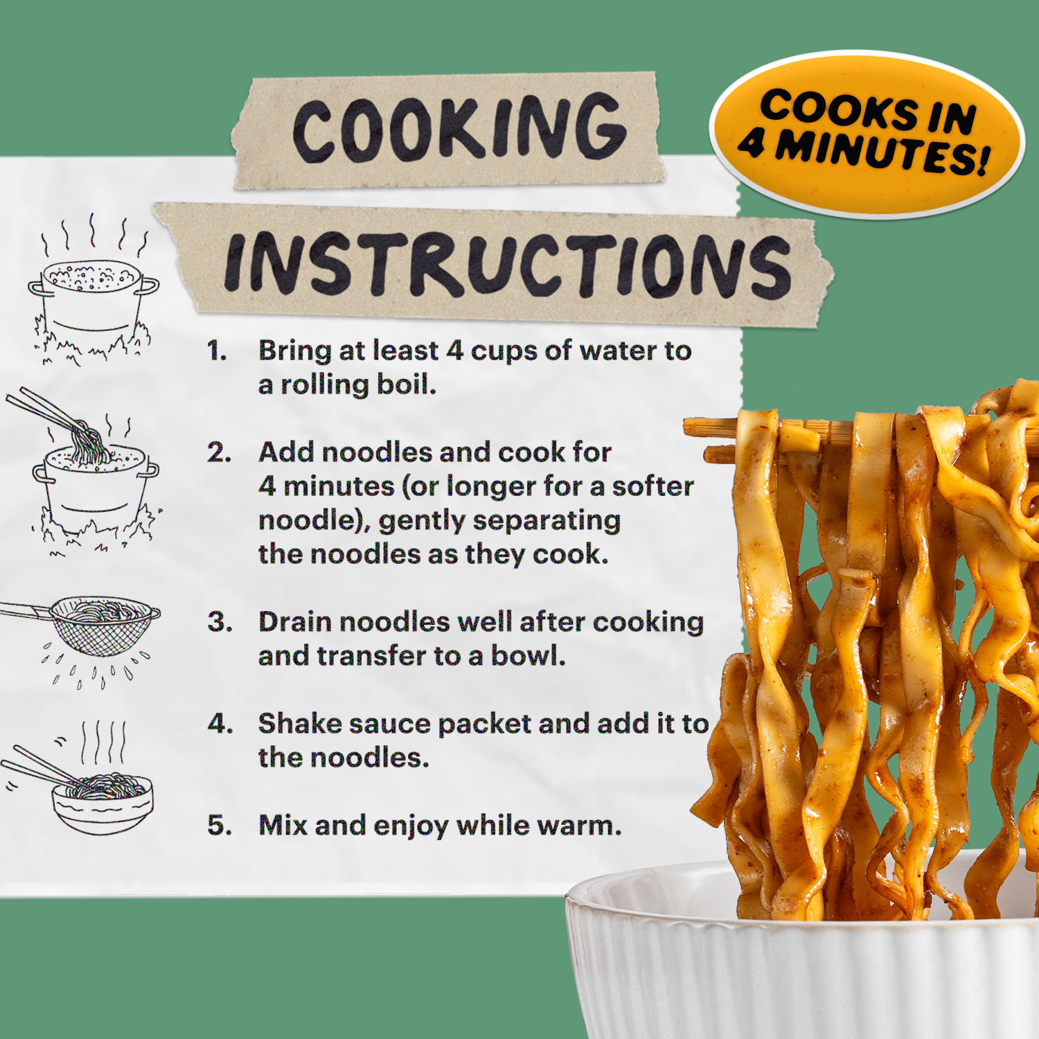 tingly chili noodle cooking instructions