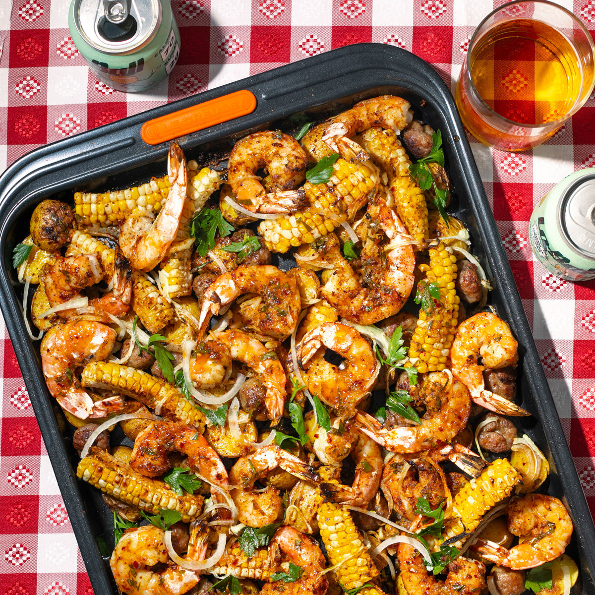 spicy sheet pan shrimp