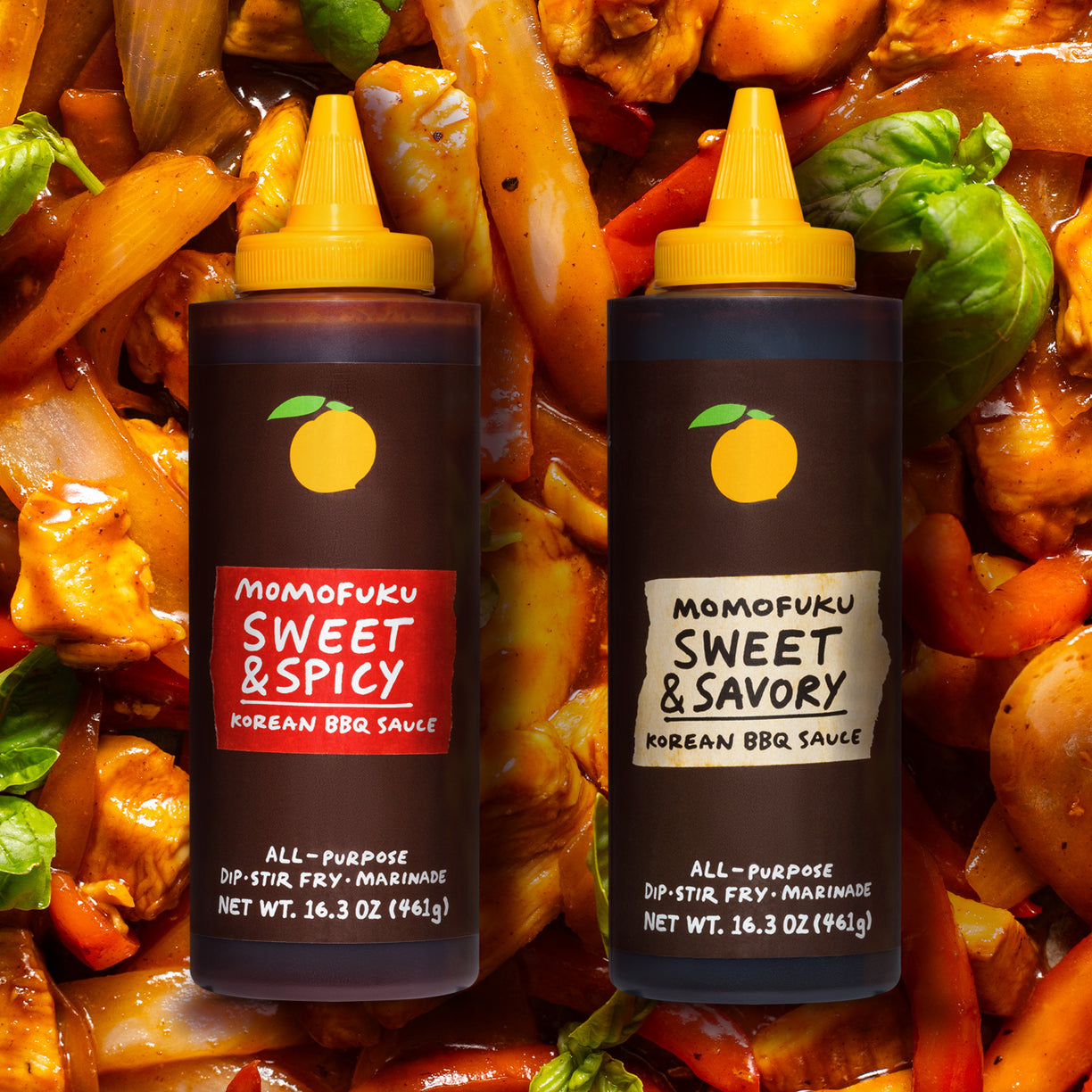 two bottles of korean bbq sauce