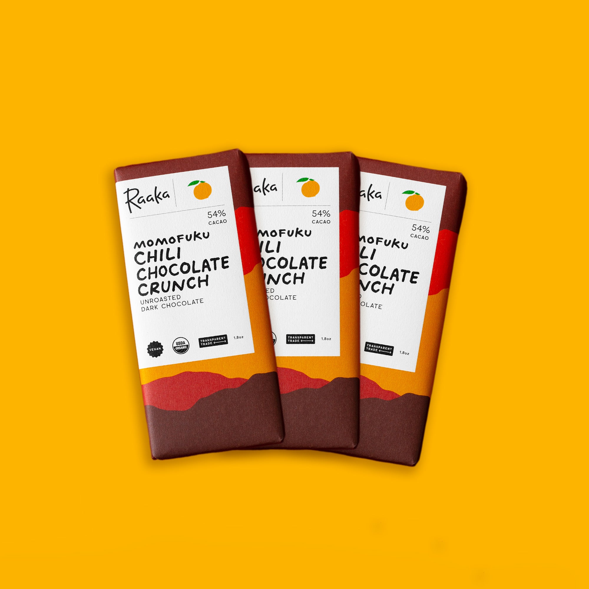 raaka momofuku chili chocolate crunch 3 pack